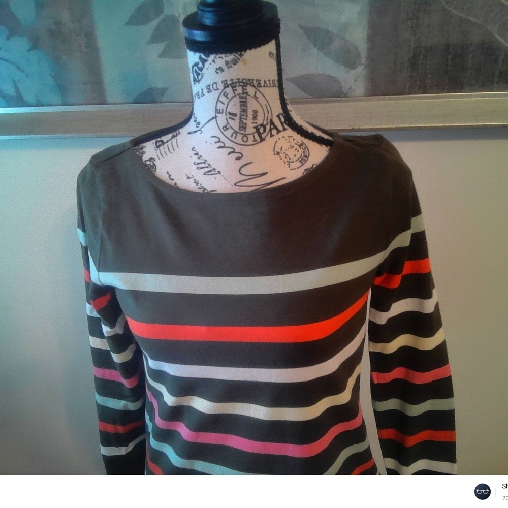 Authentic Talbots Multicolor Striped Long Sleeve Top